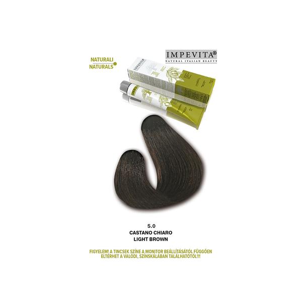 Impevita Ammónia- és PPD Mentes Krémhajfesték 100ml 5.0 Világosbarna IP